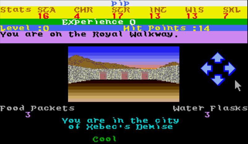 Alternate Reality - The City - Atari ST game screenshot (1986) by Datasoft